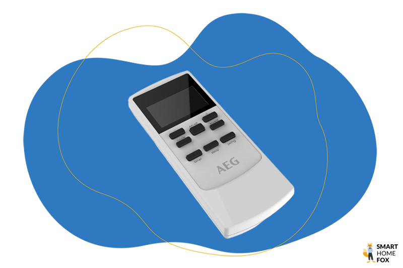 Fernbedienung der mobile Klimaanlage AEG AXP34U338CW von Aldi im Test